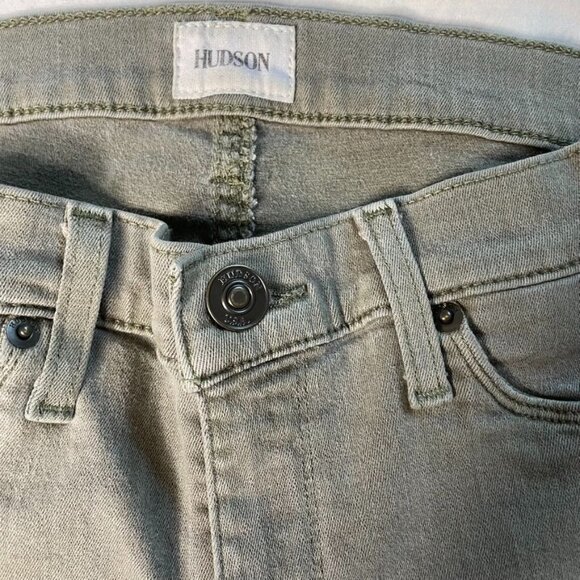 Hudson Super Skinny Straight Leg Denim Gray Jeans Size 29 U Tapered Ankle Pants - Picture 6 of 9